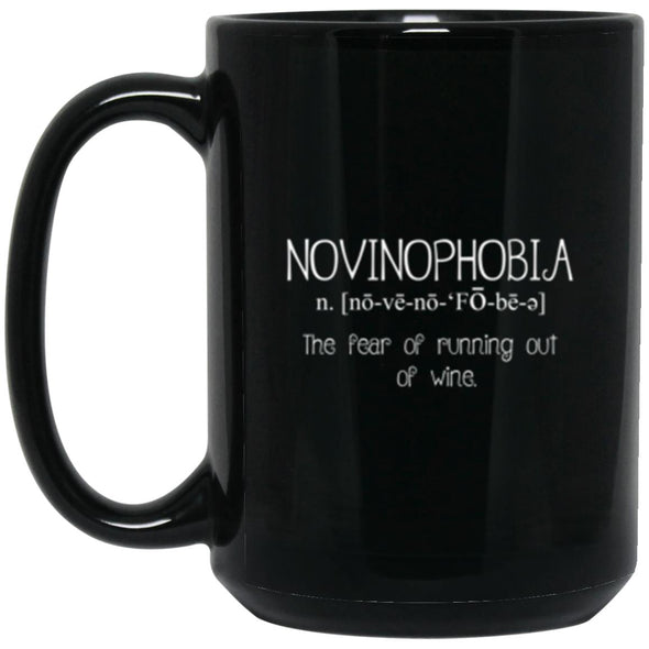 Novinophobia Black Mug 15oz (2-sided)