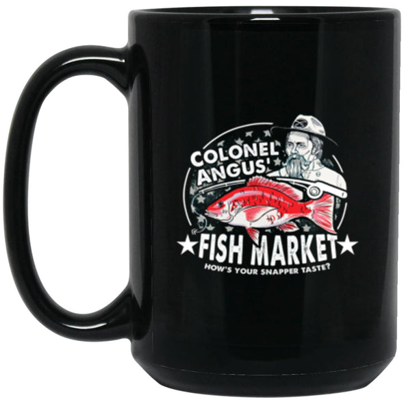 Colonel Angus Fish Black Mug 15oz (2-sided)
