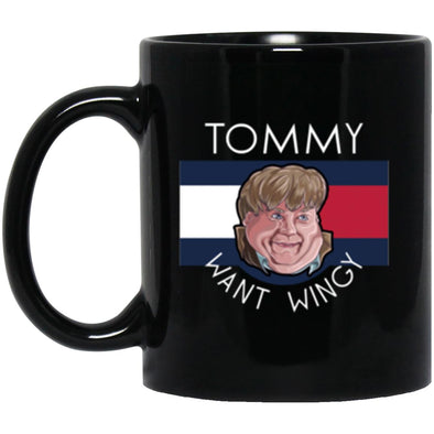 Tommy Want Wingy Black Mug 11oz (2-sided)