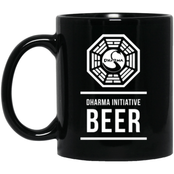 Dharma Beer Black Mug 11oz (2-sided)