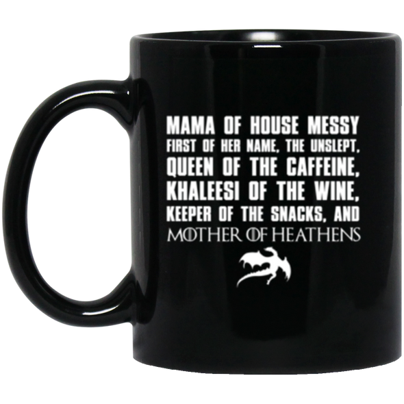 Mother of Heathens Black Mug 11oz (2-sided)