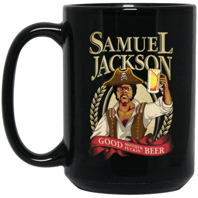 Sam Jackson Beer Black Mug 15oz (2-sided)