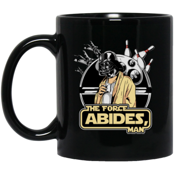 The Force Abides Black Mug 11oz (2-sided)