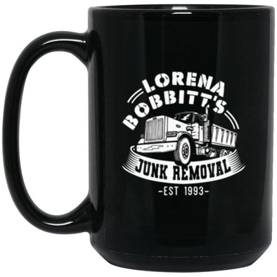 Junk Removal Black Mug 15oz (2-sided)