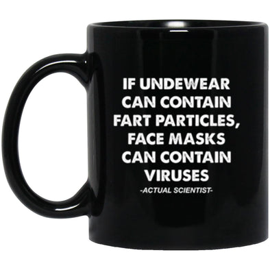 Fart Mask Black Mug 11oz (2-sided)