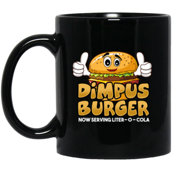 Dimpus Burger Black Mug 11oz (2-sided)