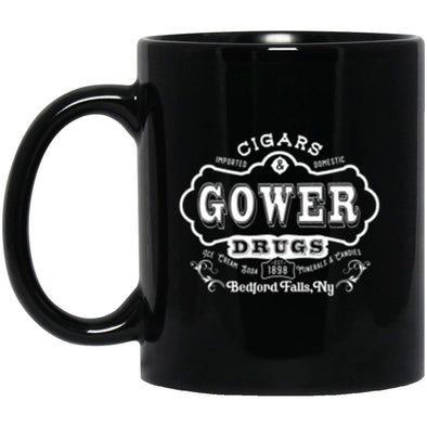 Gower Drugs Black Mug 11oz (2-sided)