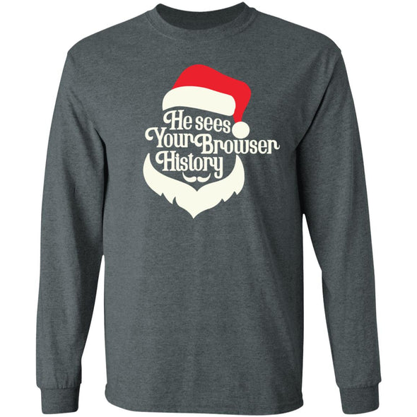 Santa Sees Heavy Long Sleeve