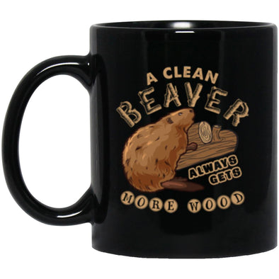 Clean Beaver Black Mug 11oz (2-sided)