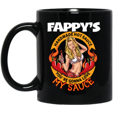 Fappy's Hot Sauce Black Mug 11oz (2-sided)