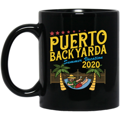 Puerto Backyarda Black Mug 11oz (2-sided)