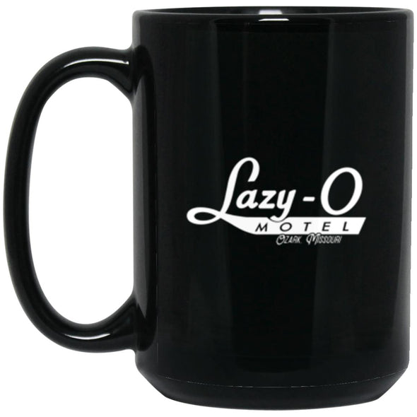 Lazy O Motel Black Mug 15oz (2-sided)