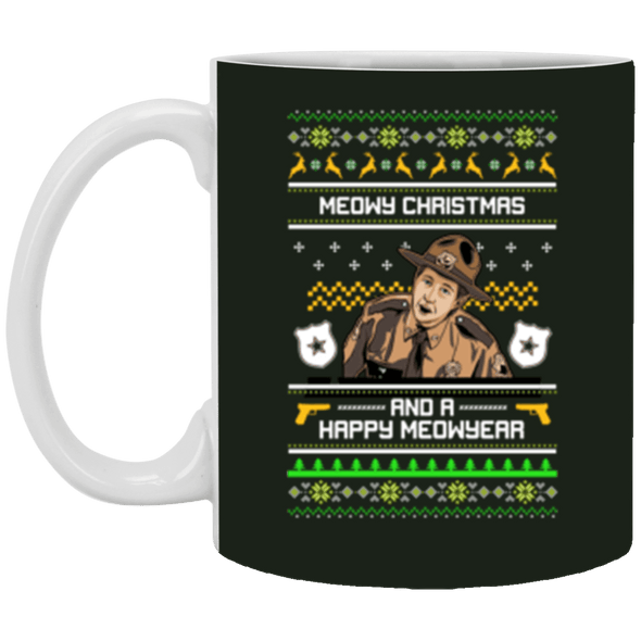 Meowy Christmas  White Mug 11oz (2-sided)