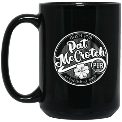 Pat McCrotch's Irish Pub Black Mug 15oz (2-sided)
