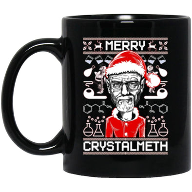 Merry Crystalmeth Black Mug 11oz (2-sided)