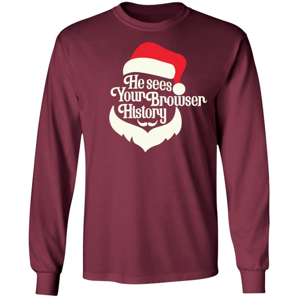 Santa Sees Heavy Long Sleeve