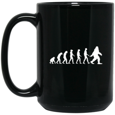 Bigfoot Evolution Black Mug 15oz (2-sided)