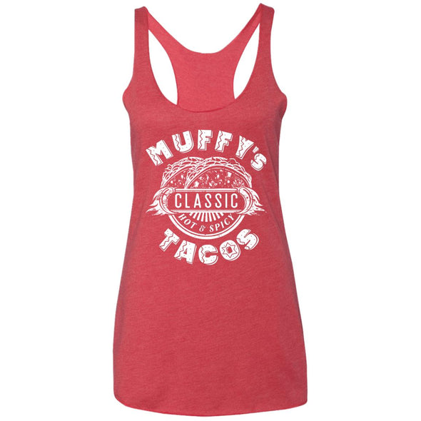 Muffy's Tacos Ladies Racerback Tank