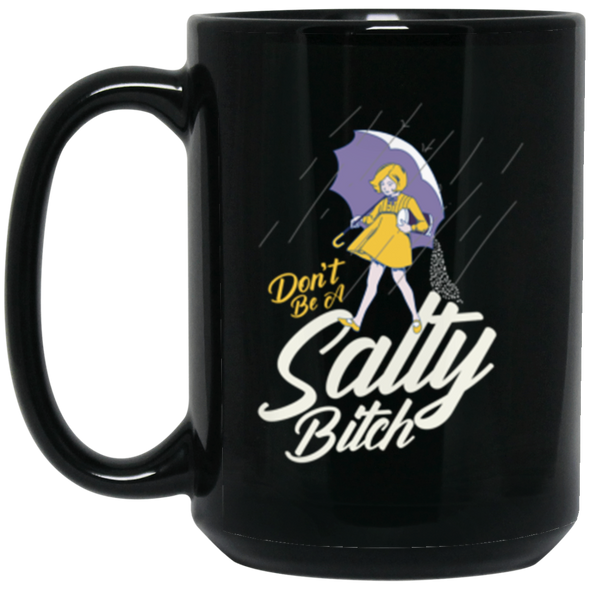 Salty Bitch Black Mug 15oz (2-sided)