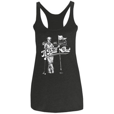 Pull Out The Flag Ladies Racerback Tank