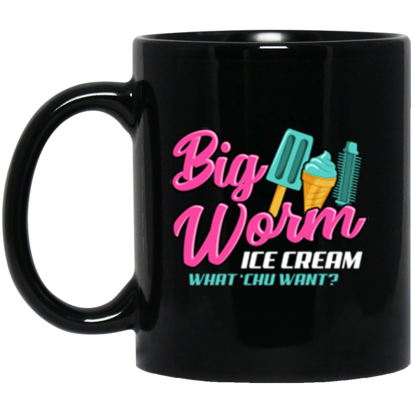 Big Worm Black Mug 11oz (2-sided)