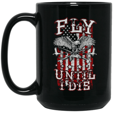 Fly Eagle Black Mug 15oz (2-sided)