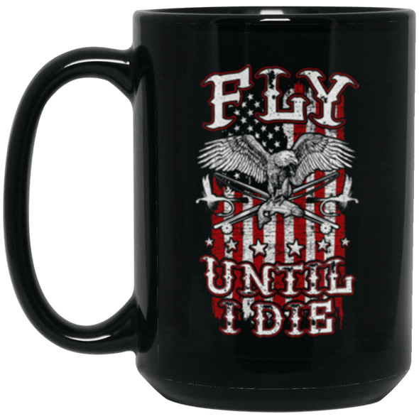 Fly Eagle Black Mug 15oz (2-sided)