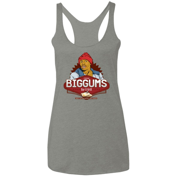 Biggums Bar & Grill Ladies Racerback Tank