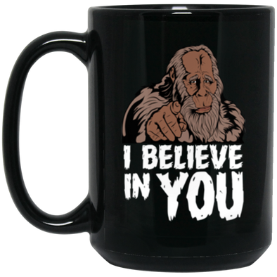 Bigfoot Believe Black Mug 15oz (2-sided)