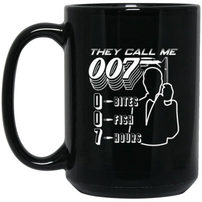 Call Me 007 Black Mug 15oz (2-sided)