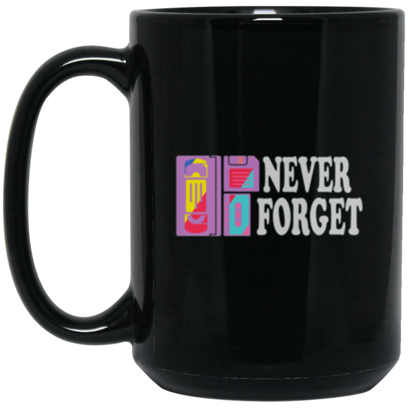 Never Forget Black Mug 15oz (2-sided)