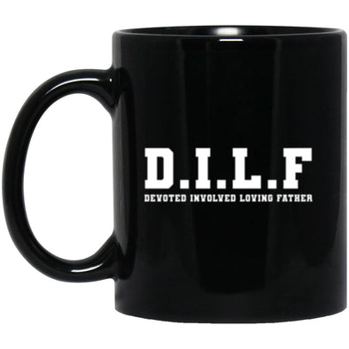 DILF Black Mug 11oz (2-sided)
