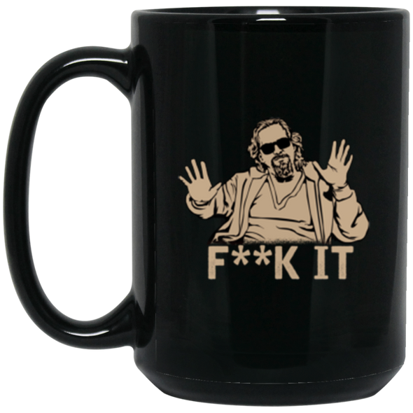 F**K It Black Mug 15oz (2-sided)