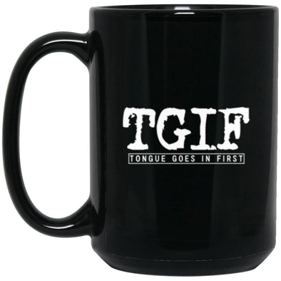 TGIF Black Mug 15oz (2-sided)