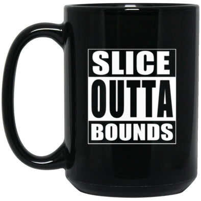 Slice Outta Bounds Black Mug 15oz (2-sided)
