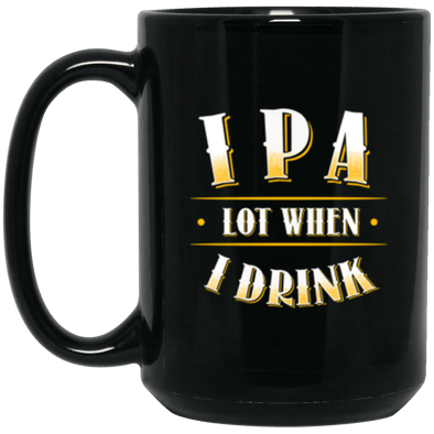 IPA Lot Black Mug 15oz (2-sided)
