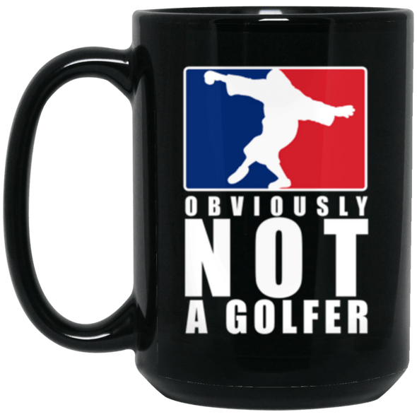 Not Golfer Black Mug 15oz (2-sided)