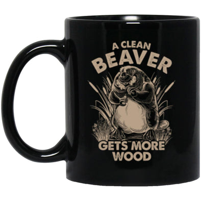 A Clean Beaver Black Mug 11oz (2-sided)