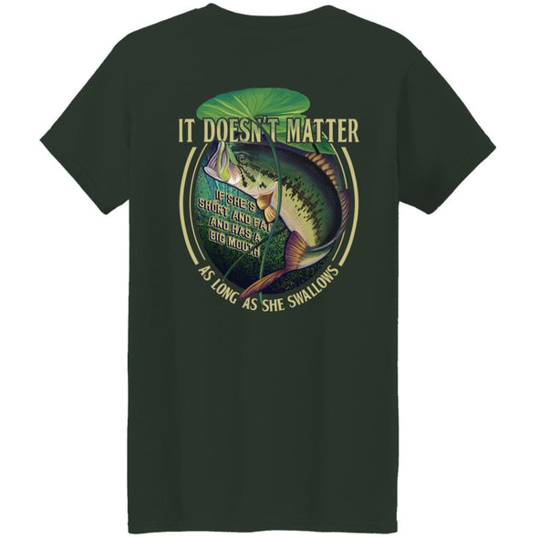 Short, Fat, Big Mouth Bass Ladies Cotton Tee