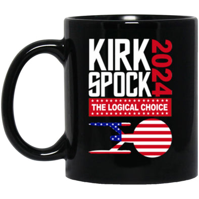 Kirk Spock 2024 Black Mug 11oz (2-sided)