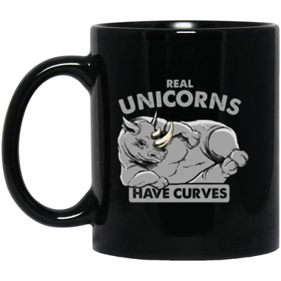 Real Unicorns Black Mug 11oz (2-sided)
