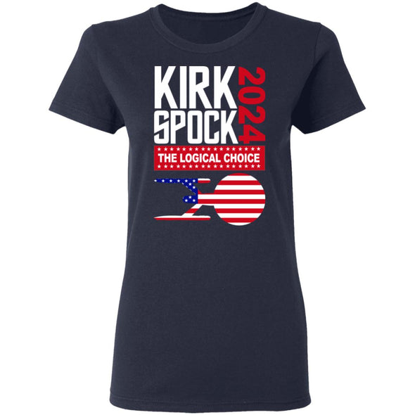 Kirk Spock 2024 Ladies Cotton Tee