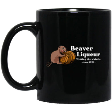 Beaver Liqueur Black Mug 11oz (2-sided)