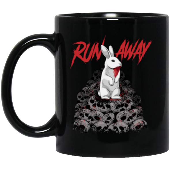 Run Away Black Mug 11oz (2-sided)