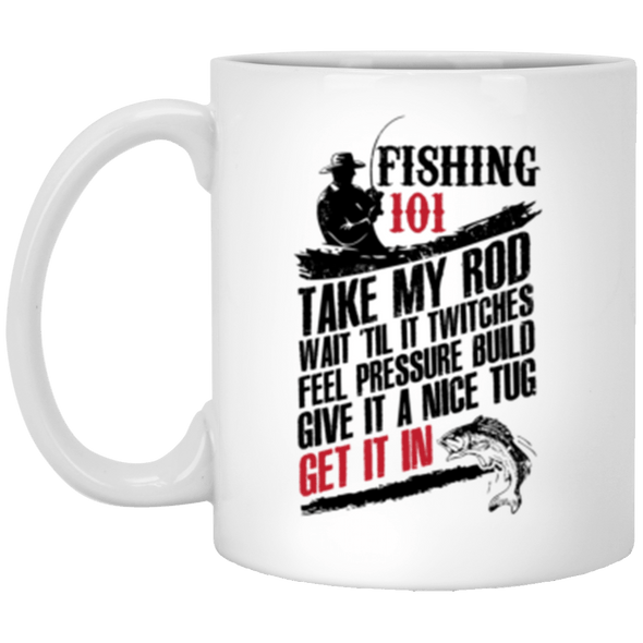 Fishing 101 White Mug 11oz (2-sided)