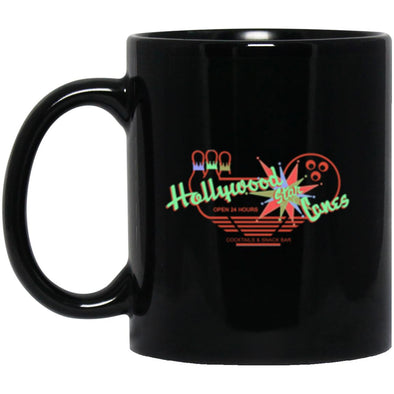 Hollywood Star Lanes Black Mug 11oz (2-sided)