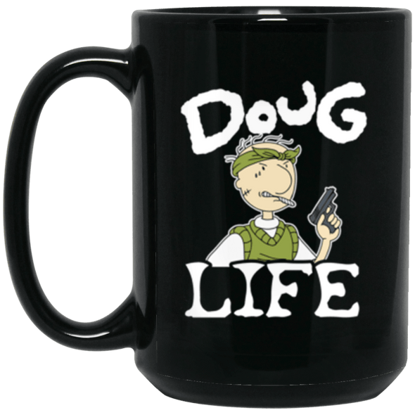 Doug Life Black Mug 15oz (2-sided)