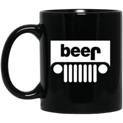 Jeep Beer Black Mug 11oz (2-sided)