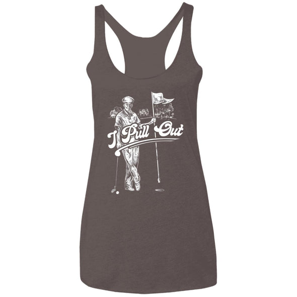 Pull Out The Flag Ladies Racerback Tank