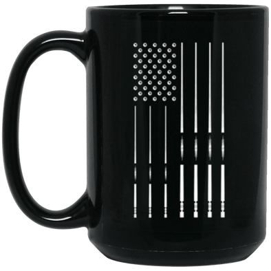 Pool Flag Black Mug 15oz (2-sided)